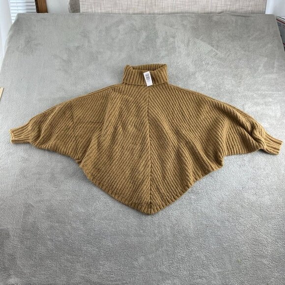Torrid Camel Chunky Ribbed Poncho Turtleneck Sweater 1/2  NWT 2864 - Picture 1 of 9